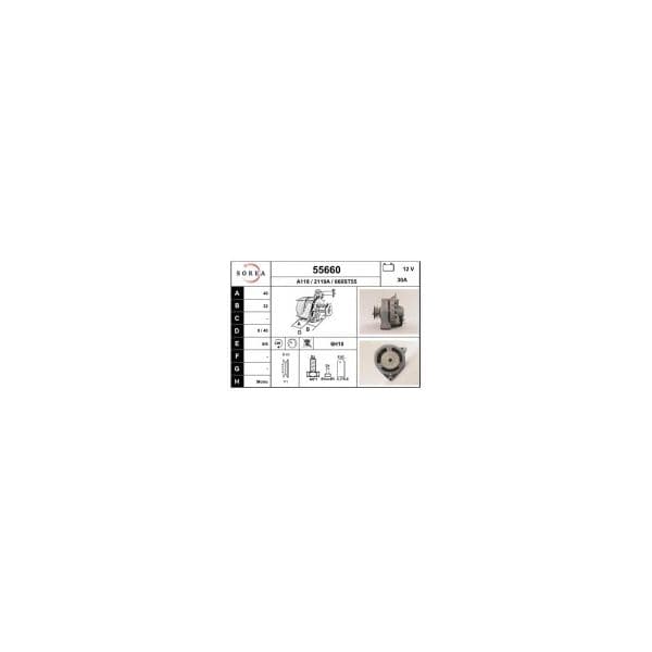 Eai Alternador / 2cv4-6/mehari 55660
