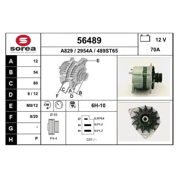Eai Alternador / Nissan Bluebird 56489