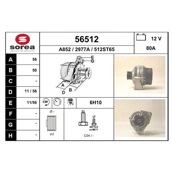 Eai Alternador / Alfa 164 Td 56512
