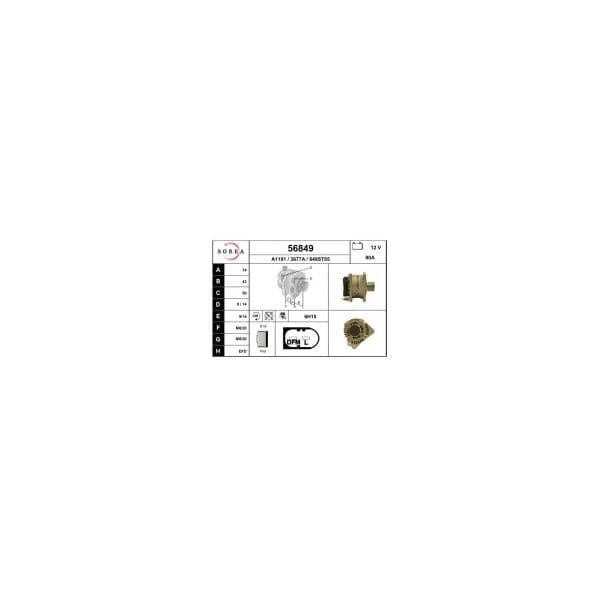 Eai Alternador / a3 1.9 Tdi 56849