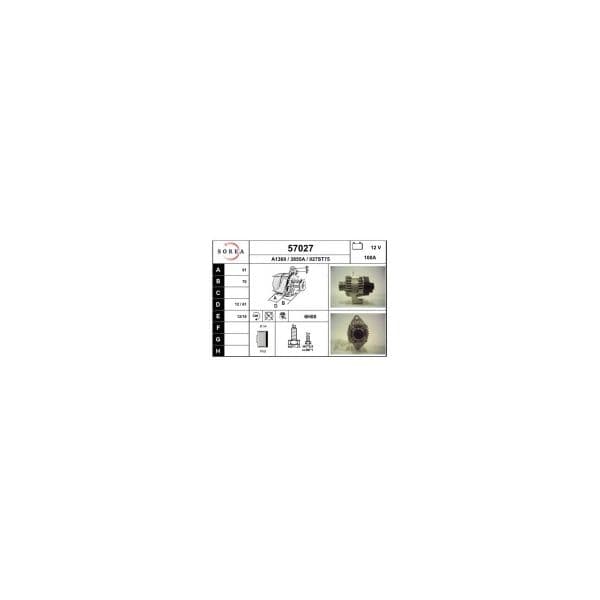 Eai Alternador / Astra 1.9 Cdti 57027