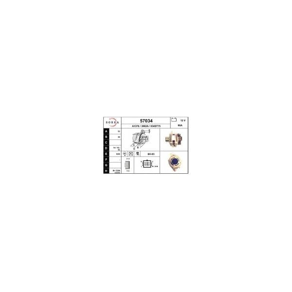 Eai Alternador / Avensis 2.0 d4d 57034