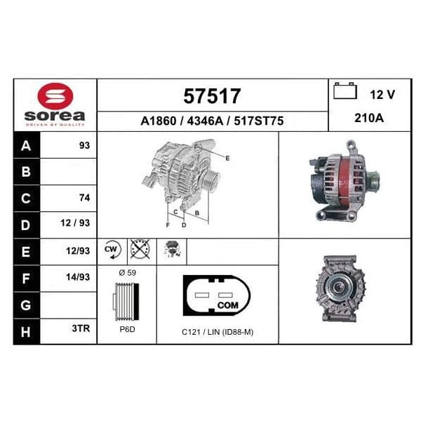 Eai Alternador Vl / Citroen Jumper 2,2 Hdi - 57517