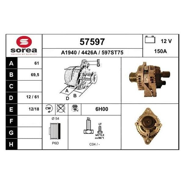 EAI Alternador - 57597