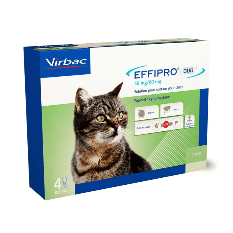 Virbac Effipro Duo Spot On 4 Pipetas para gatos