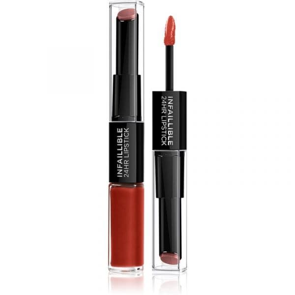 L'oréal Paris Infallible 24H Batôm e Gloss 2 em 1 Tom 501 Timeless Red 5,7 g