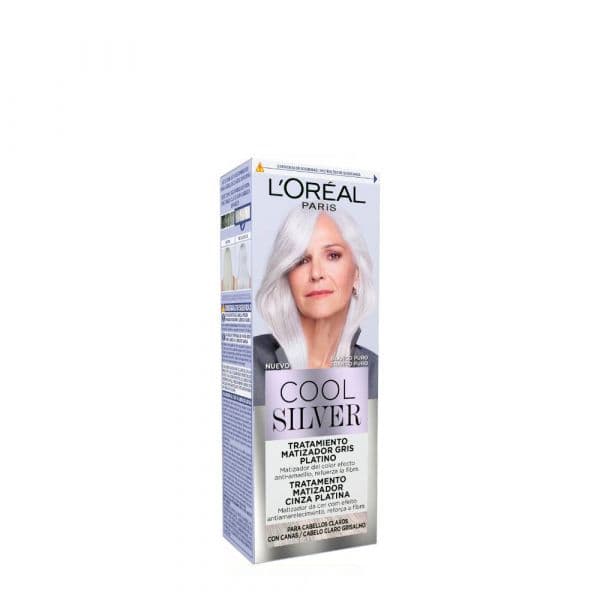 L'Oreal Tratamento de Tonificação Capilar Cool Silver Branco Puro Cinza Platinado 114ml