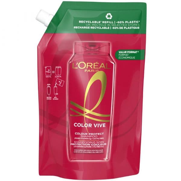 L'Oreal Elvive Color-Vive Shampoo Cabelos Pintados Recarga 500ml