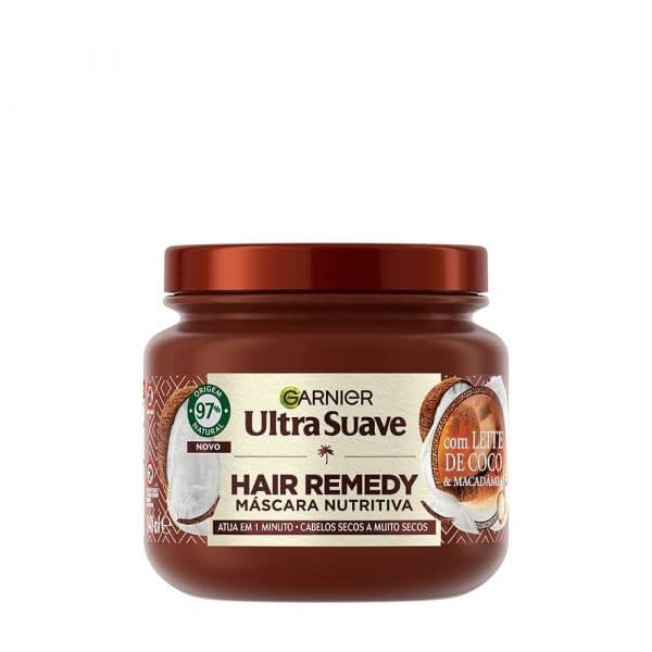 Garnier Ultra Suave Máscara Leite de Côco Cabelo Seco/Muito Seco 340ml