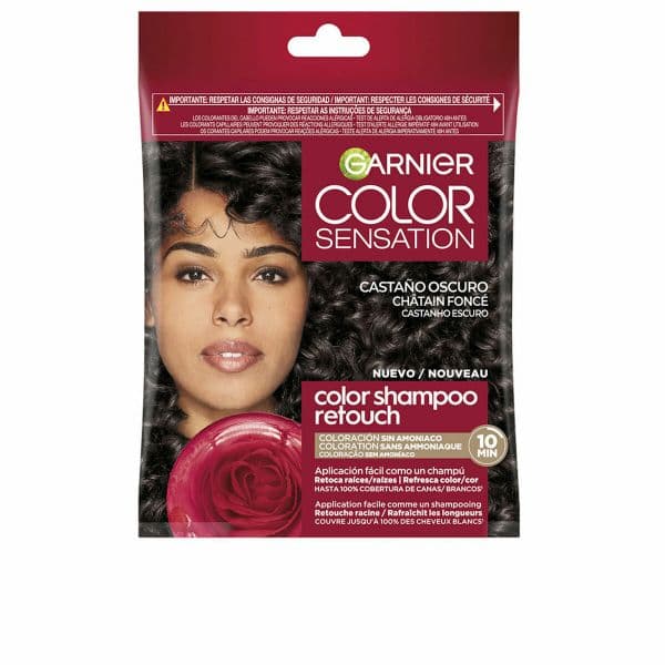 Garnier Color Sensation Color Shampoo Retouch Coloração Semi-Permanente Tom 3.0 Castanho Escuro