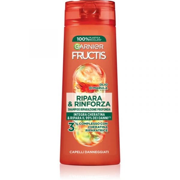 Garnier Fructis Repair & Strengthen Shampoo Reforçador para Cabelo Danificado 250ml