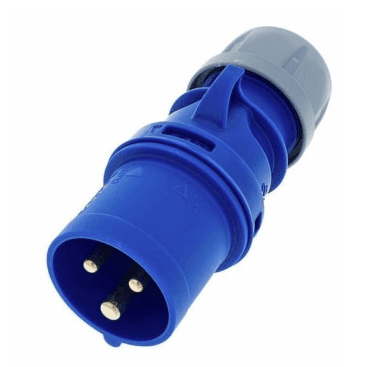 FICHA MACHO 2P+T 230V 16A IP44 6H 3x16A