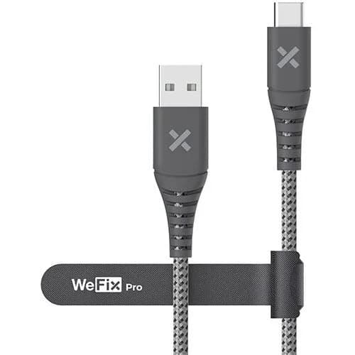 Cabo Wefix USB-A para USB-C 240 W 1 m - Cinzento