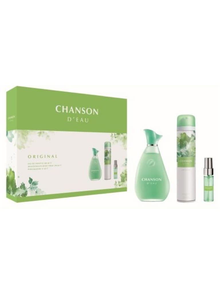 Chanson D'Eau Woman Eau de Toilette 100ml + Desodorizante Spray 200ml + Perfumador 15ml Coffret