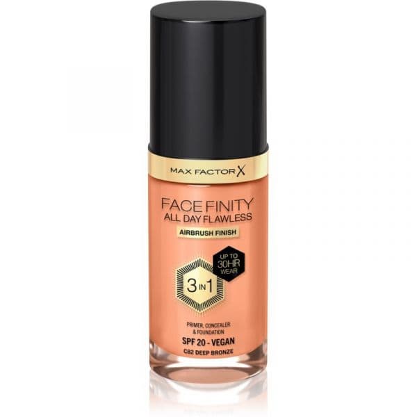 Max Factor Facefinity All Day Flawless Base Duradoura SPF20 Tom C82 Deep Bronze 30ml