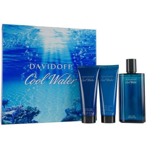 Cool Water Man United gift set EDT 125 ml After Shave Balm 75 ml Cool Water e Cool Water Gel de Banho 75 ml