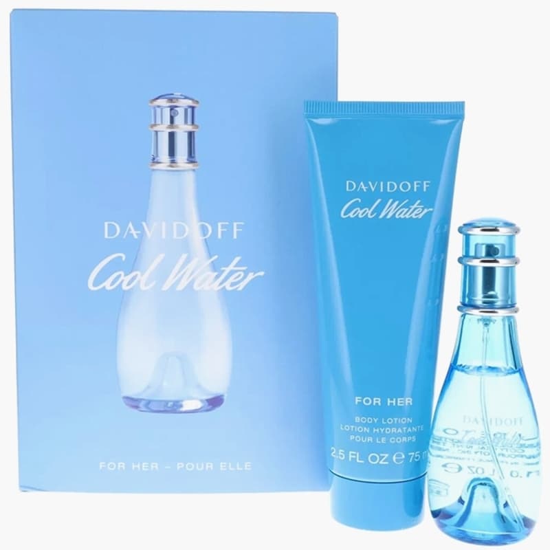 Davidoff Cool Water Woman Eau de Toilette 30ml + Loção Corporal 75ml   Coffret