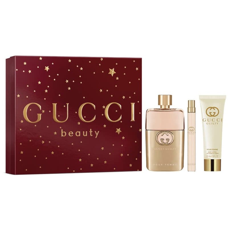 Guilty Pour Femme Gift Set EDP 90ml, Body Lotion 50ml and Mini EDP 10ml