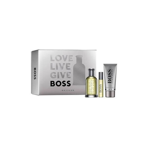Hugo Boss Boss Bottled Eau de Toilette 100ml + Gel de Banho 100ml + Eau de Toilette 10ml Coffret
