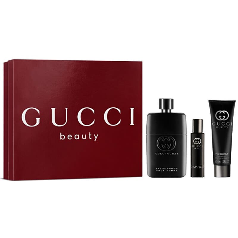 Conjunto Guilty Pour Homme Eau de Parfum  EDP 90 ml, sprchový gel 50 ml aminiatura EDP 15 ml