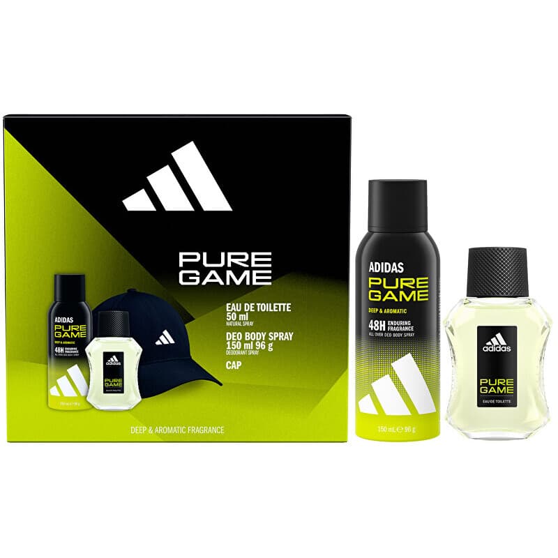Conjunto Pure Game EDT 50 ml, Desodorizante 150 ml a kšiltovka