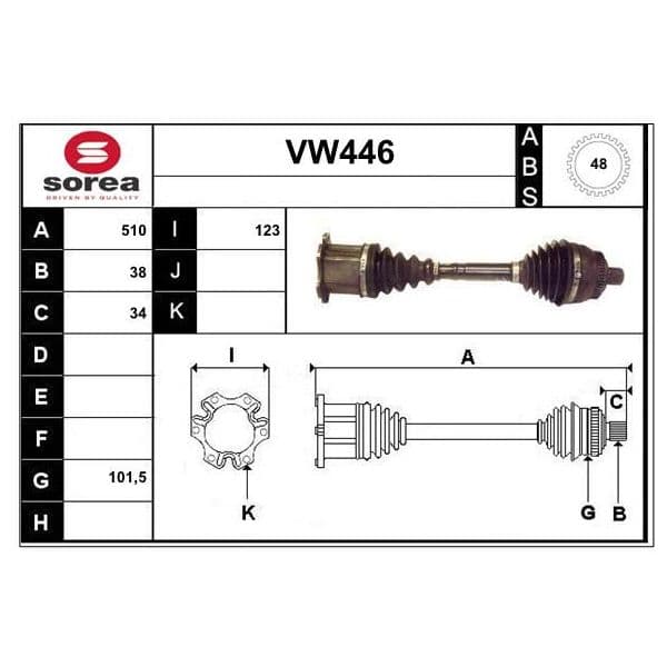 Sera Veio de Transmissão - VW446