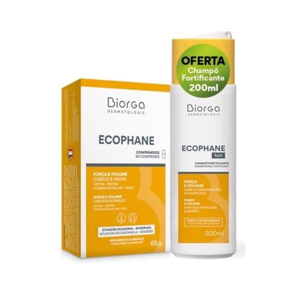 Ecophane Fort 60 Comprimidos + Shampoo Fortificante 200ml