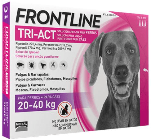 Frontline Tri-Act Cão 20-40Kg 3 Pipetas
