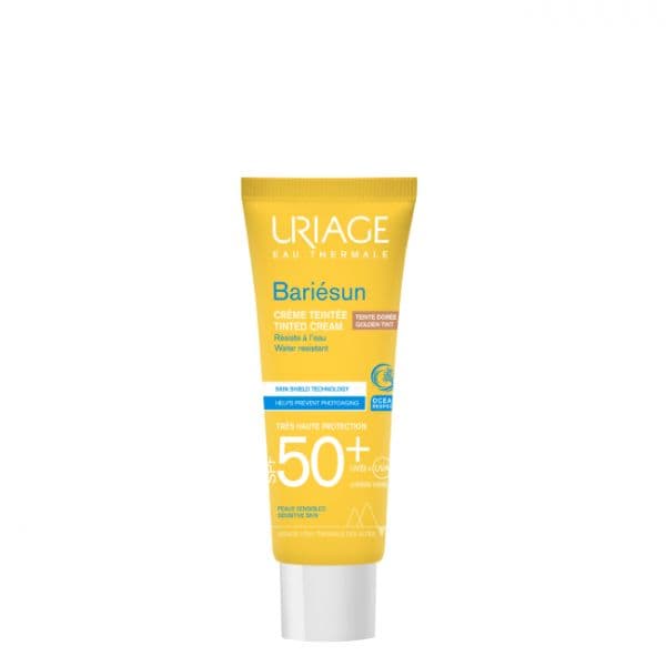 Protetor Solar Uriage Bariésun Creme com Cor Dourado SPF50+ 50ml