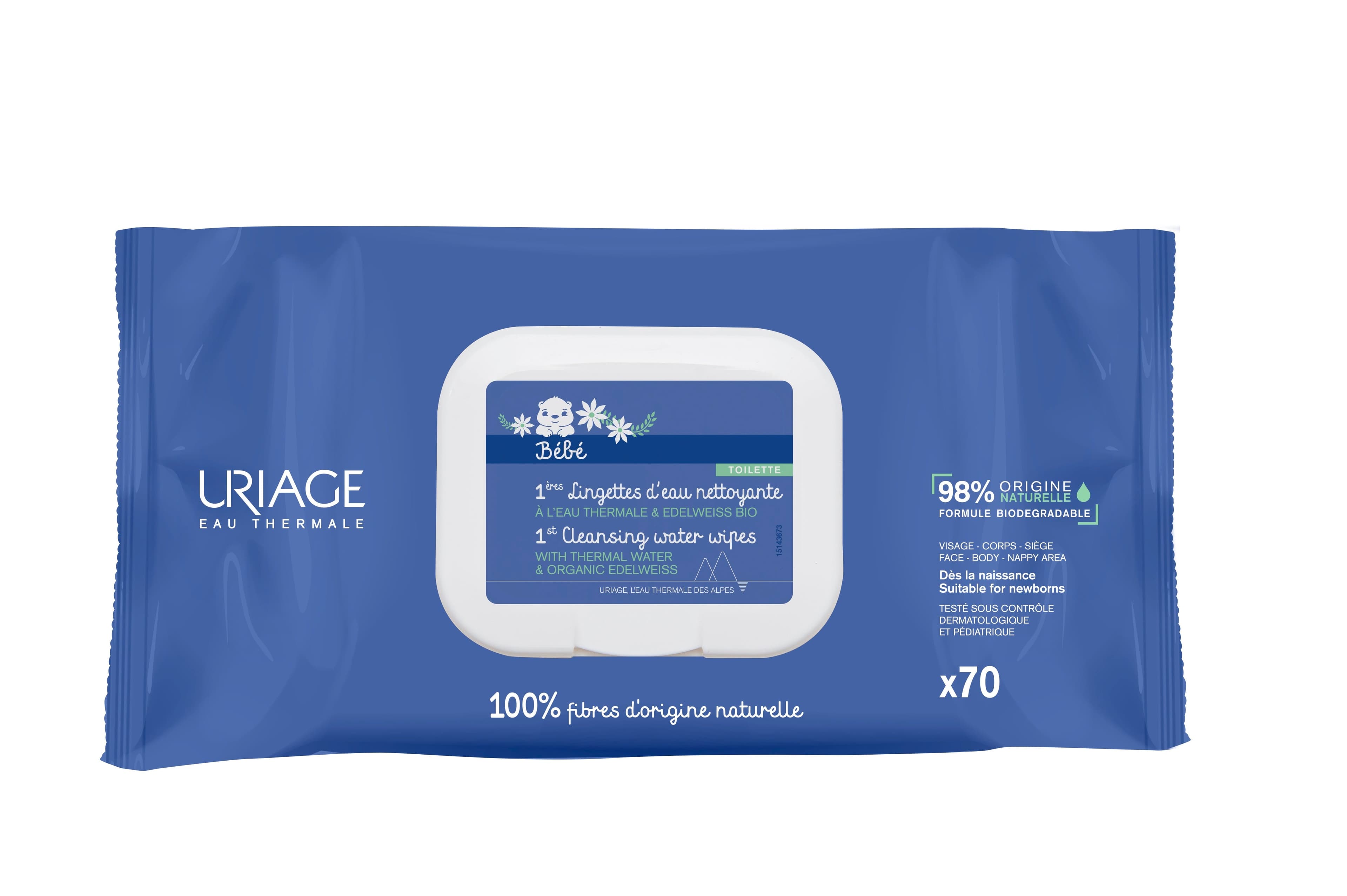 URIAGE BEBE 1º TOALHETE LIMPEZA 70UNIDADES