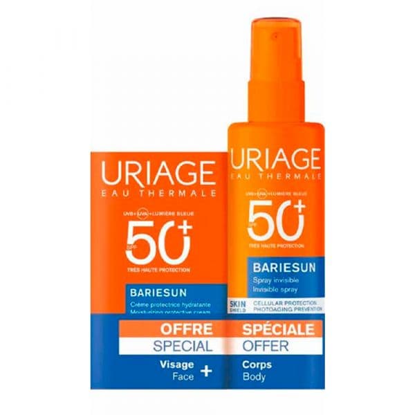 Protetor Solar Uriage Bariésun Creme Hidratante SPF50 50ml + Spray Invisível SPF50 200ml