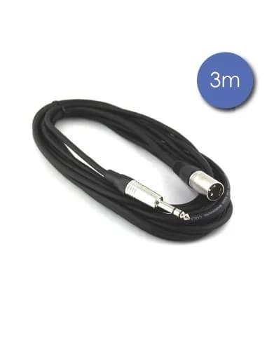 Câble 3m - JACK STÉRÉO Mâle - XLR 3 PIN Mâle