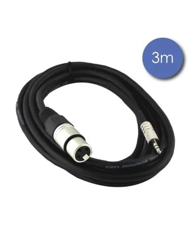 Câble 3m - MINI JACK STEREO - XLR 3 PIN Femelle