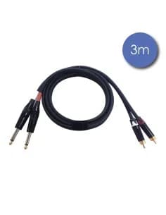 Câble 3m - JACK MONO Mâle - RCA Mâle