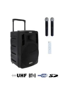 Sono Portable MP3/SD/USB/Bluetooth + 2 Micros Main UHF
