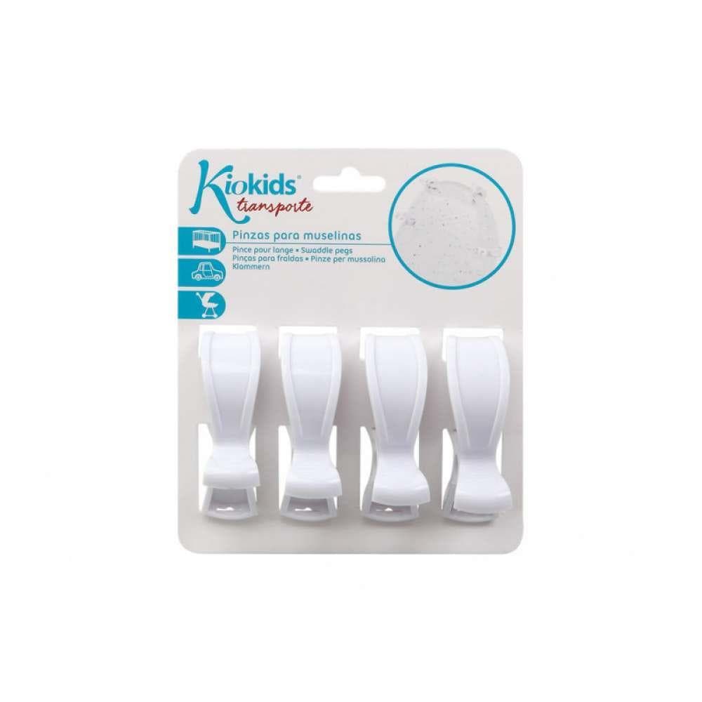 Kiokids 4 Pinças P/ Musselinas Branco