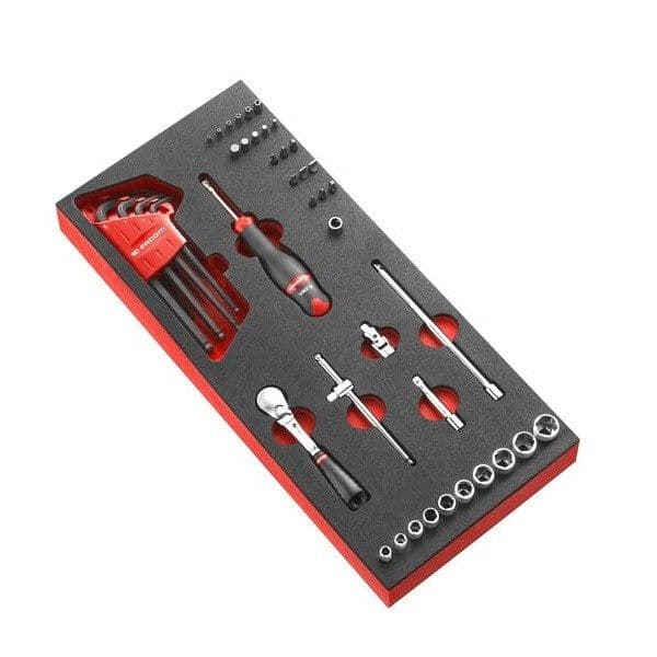Facom Módulo de Chaves de Caixa 1/4" 46 Peças - MODM.RL161-36
