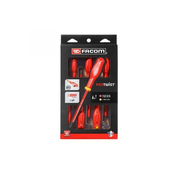 Facom Jogo de 6 Chaves Fendas/phillips 1000 Volts Protwist - ATPVE.J6PB