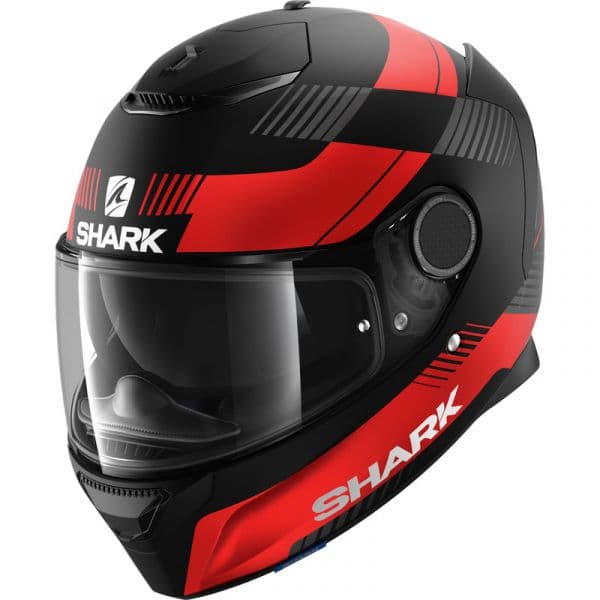 Shark Capacete Spartan 1.2 Strad Mat Black Red Anthracite Xl