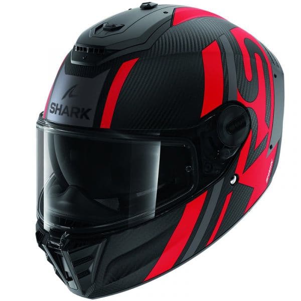 SHARK Capacete Spartan RS Carbon Shawn Mat Carbon / Red / Anthracite M