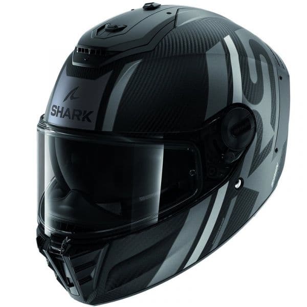 SHARK Capacete Spartan RS Carbon Shawn Mat Carbon / Silver / Anthracite S