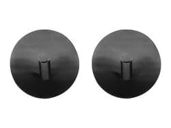 conjunto 2 cabides actuel adesivos metal preto