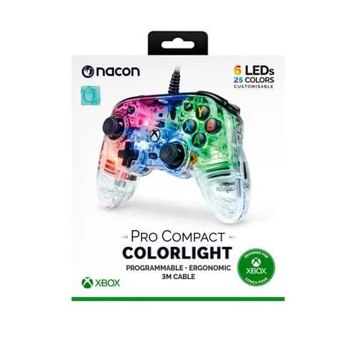 Nacon Pro Compact Controller Colorlight Comando Com Fio para PC/Xbox One/Xbox Series
