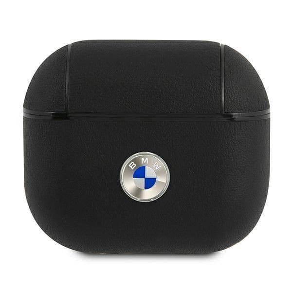 Bmw Capa Bma3Sslbk AirPods 3 Cover Czarny/black Geniune Leather Silver Logo