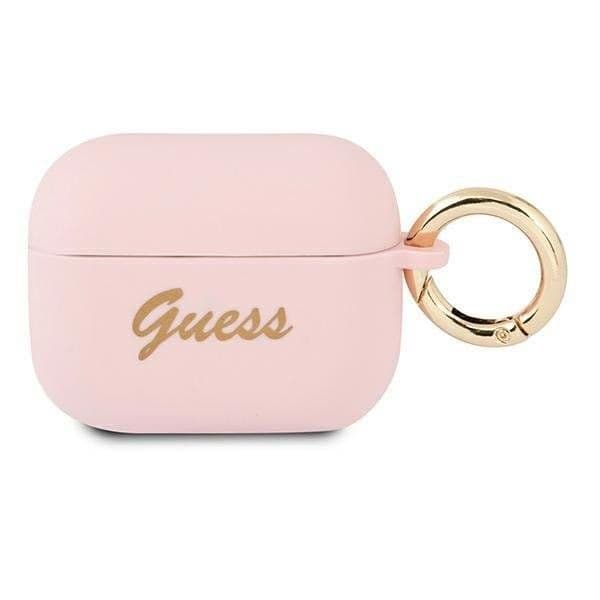 Guess Capa Silicone Traseira Guapsssi AirPods Pro Cover Cor-de-rosa / Cor-de-rosa Vintage Script