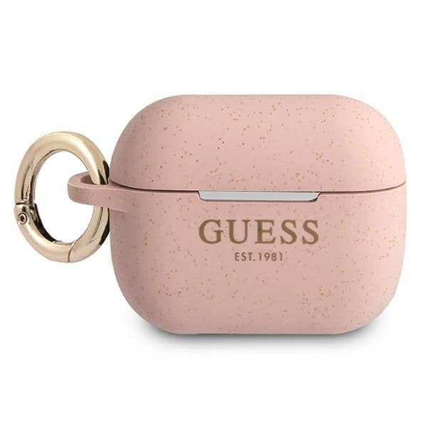Guess Capa Silicone Traseira Guapsggep AirPods Pro Cover Cor-de-rosa / Cor-de-rosa + Glitter