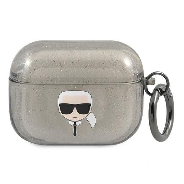 Karl Lagerfeld, Glitter Head AirPods Pro Transparente
