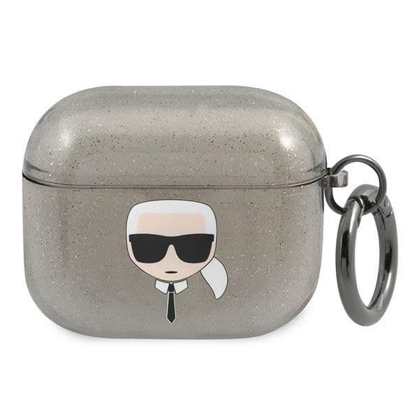Karl Lagerfeld Capa AirPods 3 Original + Glitter Black