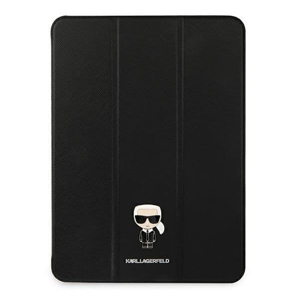 Karl Lagerfeld Capa Livro Saffiano Ikonic Karl para iPad 11" Pro 2021 Preta