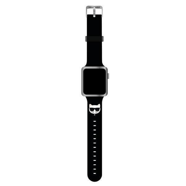 Karl Lagerfeld Bracelete Silicone Choupette Heads para Apple Watch 42/44/45mm Black